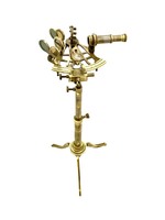 Premium 3 Inches Solid Brass V-Shaped Sextant Tripod Stand Durable Nautical Instrument Marine Navigation Wholesale Boat Gifts