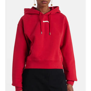 Sudadera con capucha y cremallera para mujer de invierno de calidad superior con logotipo frontal impreso personalizado proveedor ODM algodón suave para estilo callejero diario - Product Image 2