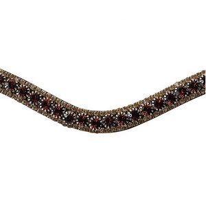 Venta al por mayor Fabricante Caballo ecuestre Cuero Diamante Brow-Band Bling Cristales de diamante de tres capas OEM aceptado - Product Image 5