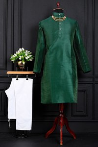 Premium Ethnic Cotton Kurta for Adults Indian & Pakistani Style for Weddings & Festivals Various Occasions <b>Silk</b> Jequard Design - Product Image 2