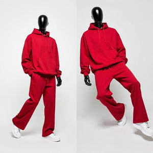 Conjunto Deportivo de Dos Piezas al por Mayor, Chándal Liso con Diseño Personalizado y Logotipo, Trajes Deportivos para Hombre, Pantalones Deportivos y Sudaderas con Capucha - Product Image 1