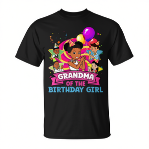 Maglietta Promozionale per Nonna della Bimba di Compleanno Gracie - Decorazioni Familiari con Bambola Rosa - Product Image 2