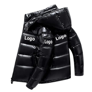 OEM personalizado Slim Fit Puffer abajo chaqueta para los hombres Nuevo diseño liso negro 100 gramos de tela para chaqueta de invierno al por mayor tarifa OEM - Product Image 5