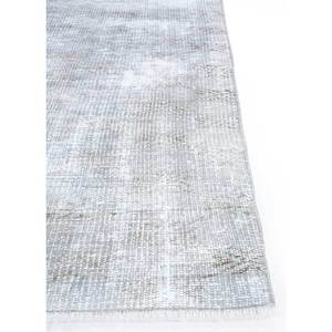 Alfombra de Lana Geométrica Gris y Negra Vintage, Anudada a Mano, Tradicional China, Rectangular, para Sala de Estar, Pasillo, Modelo Pae-711 - Product Image 4