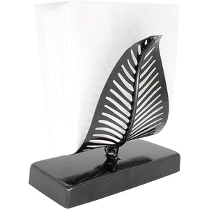 Elegante Portapañuelos de Metal Negro, Accesorio de Mesa Clásico, Duradero y Estilizado para Uso en el Hogar, Hoteles y Restaurantes - Product Image 3