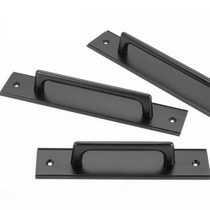 Kinzoku Offre Spéciale aluminium noir moulé sous pression poignée de porte 90-180mm meubles industriels portes coulissantes taille personnalisée 3Hr coupe-feu - Product Image 2