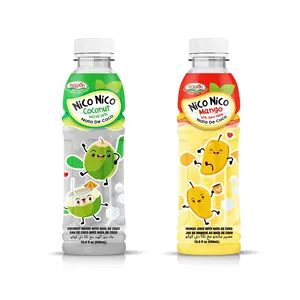 [HOT SELL] Coconut Water with Nata de Coco Jelly Drink 500ml Nico Nico Vietnamese Fruit and Vetgatable Juice Wholesale Supplier