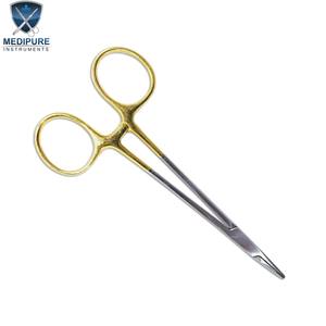 Portaagujas de Oro Más Vendido, 4.5 Pulgadas, Mordazas de Carburo de Tungsteno, Acero Inoxidable, Instrumento Quirúrgico Dental, Agarre Preciso y Duradero - Product Image 3