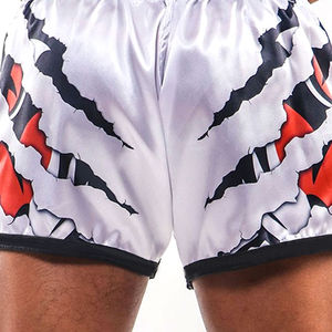 Shorts de boxe pour hommes sur mesure en gros - Taille élastique, motif uni, 100% coton, imperméable et respirant, haute qualité - Product Image 4