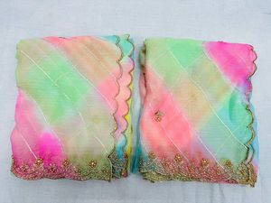 ผ้าปักผ้าไหมเนื้อนุ่มความกว้าง44หรูหราสำหรับเด็กผู้หญิงและ lehengas 185 /m ขายส่งและเป็นจำนวนมาก - Product Image 6