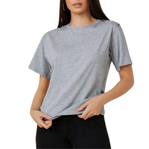 Camiseta de Algodón Cómoda para Mujer, Ultrasuave, Transpirable, Ecológica, de Secado Rápido, con Estampado Puff 3D, Estilo Casual de Verano, Moderna y Elegante - Product Image 1