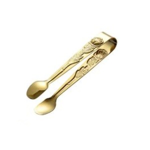Pince à glace élégante en acier inoxydable pour la cuisine domestique et les bars commerciaux avec un matériau de qualité alimentaire et une finition dorée durable - Product Image 1
