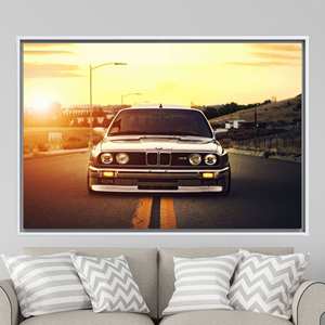 Impression sur toile moderne : cadeau élégant pour les amateurs de voitures, pour la décoration de la maison, 1P : encadré blanc - Product Image 1