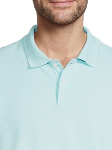 Polo de golf personnalisé – T-shirt polo pour homme en coton blanc et noir uni avec logo brodé ou imprimé - Product Image 4