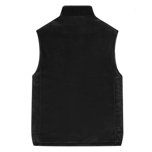 Gilet polaire en polyester 100% pour hommes noirs personnalisés en gros pour homme - Product Image 2
