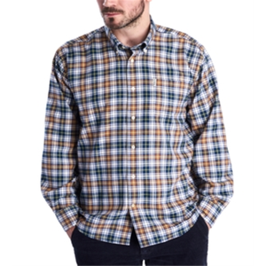 Camicia Casual da Uomo Barbour XL 4XL Blu Multicolore, a Quadri, Manica Lunga, Vestibilità Classica, in Flanella Traspirante con Bottoni - Product Image 4