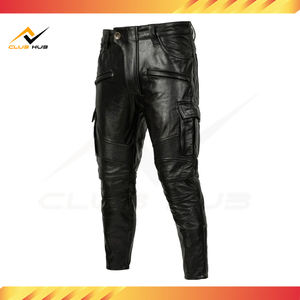 Wholesale High Quality Genuine <b>Leather</b> Customizable <b>Men's</b> Full-Sleeve New Arrival Winter Motorcycle Racing <b>Leather</b> <b>Pants</b> - Product Image 3
