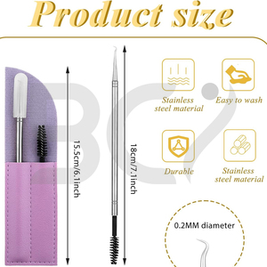 Faites votre propre meilleur fournisseur avec une brosse de forme incurvée Nouvelle arrivée en acier inoxydable Separaor Eye Lash Tools - Product Image 2