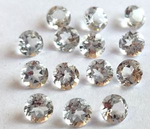 บุษราคัมสีขาวธรรมชาติขนาด12มม. สีบุษราคัมสีขาวทรงหลวม - Product Image 1