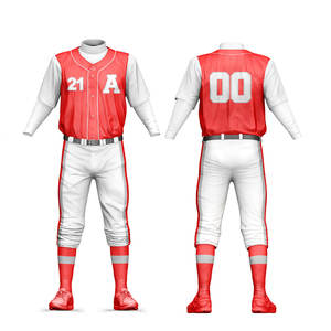 Conjuntos de Uniformes de Béisbol Transpirables para Hombre Más Vendidos con Logotipo Personalizado y Ropa de Equipo, Tela Transpirable 100% Poliéster - Product Image 1