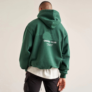 Sweats à capuche et sweatshirts pour hommes en coton biologique 100% avec logo personnalisé pulls à capuche surdimensionnés avec épaules tombantes fabricants de haute qualité - Product Image 4