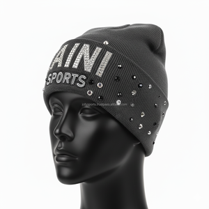 Gorro de Invierno Unisex Premium de 280 GSM, Tejido Acrílico con Pedrería, Cálido, Transpirable, Impermeable, con Logotipo Bordado Personalizado - Product Image 3