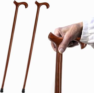 Canne de marche en bois de qualité supérieure, économique, avec un support solide pour la marche quotidienne, équilibre, design moderne fait à la main, toucher réel - Product Image 5