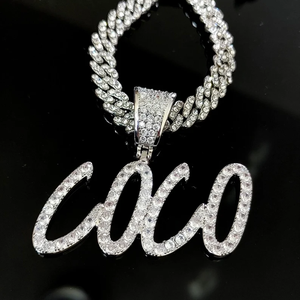 Collier en diamant Hip Hop personnalisé avec plaque signalétique personnalisée - Product Image 1