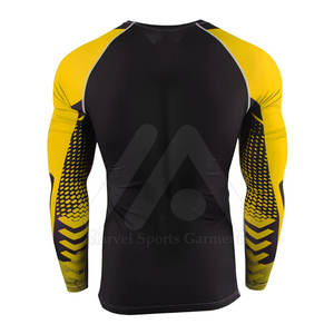 Chemise de compression respirante pour homme, dernier design, avec logo personnalisé, manches longues, rashguard sport, spandex/polyester - Product Image 6