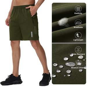 Short de course et d'entraînement de couleur unie écologique pour hommes, pantalon de jogging respirant pour la gym, le fitness, short de sport doux pour la musculation - Product Image 3