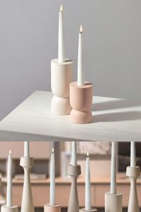 Contemporary Minimalist Candle <b>Stand</b> in Matte Black Finish for Stylish Interior Decor - Product Image 3