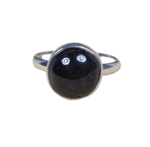 Onyx noir pierre précieuse bague faite à la main bijoux solide 925 en argent Sterling Style Boho bague en argent Sterling naturel 925 timbre bijoux - Product Image 1