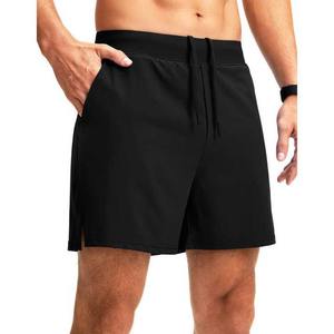 <b>Men's</b> Casual Fitness Gym <b>Shorts</b> Solid Pattern Lightweight Breathable Polyester Mesh Mid Waist Drawstring 7 Inch Zip Pockets Sale - Product Image 1