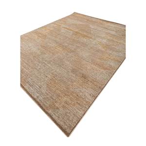 Tapis en laine noué à la main Blythe beige et marron AKWL-1858, motif abstrait, pour entrée, couloir, maison, rectangulaire, puzzle - pour adolescents - Product Image 2