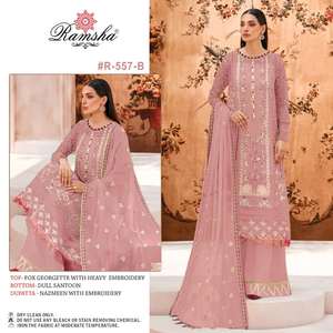 Tenue indienne de luxe, salwar kameez en georgette avec dupatta, broderie, mode féminine pour les mariages, fournisseur direct - Product Image 3