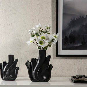 Modern minimalist metal decor vase for timeless interiors metal decor vase for upscale home and office decor - Product Image 2