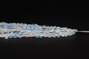 Recién llegado, cuentas de piedra llamativas de ópalo etíope, forma de corazón suave, piedras perforadas en el centro, cuentas de piedra deslumbrantes - Product Image 4