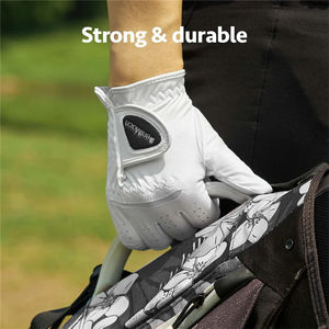 Vente directe d'usine Concevez votre propre logo Gants de golf en cuir Cabretta couleur douce Gants de golf en peau de mouton personnalisés pour le sport - Product Image 3