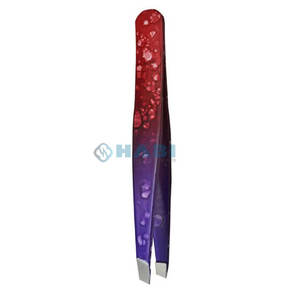 Pince à épiler ESD professionnelle pince à sourcils inclinée en acier inoxydable avec revêtement en papier pour l'épilation et le filetage de beauté - Product Image 5