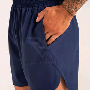 กางเกงขาสั้นออกกำลังกายแบบใหม่กางเกงจ็อกเกอร์ลำลองสีทึบเอวกลางพิมพ์ดิจิตอลผลิตในปากีสถาน - Product Image 5