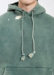 2024 dernière conception couleur unie vêtements d'hiver décontractés hommes sweats à capuche couleur unie 100% coton polaire respirant utilisation adulte - Product Image 4