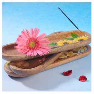 Hot Selling Handmade Natural Wooden Painted Design <b>Incense</b> Stick Holder New Style Trendy Look <b>Incense</b> Stick Holder - Product Image 3