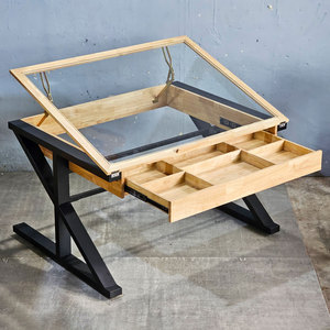 Minimalist Architectural Drawing <b>Table</b> 130x100cm Rubber Wood with Z-Shaped <b>Legs</b> Assembly Required-DD68010 - Product Image 3