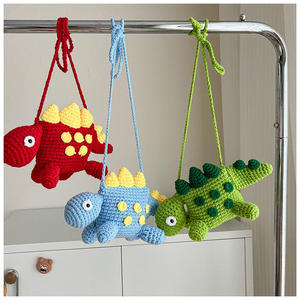 Bolso de Ganchillo con Diseño de Dinosaurio, Monedero Infantil, Creativo, Moderno, Portátil y Ecológico - Product Image 5
