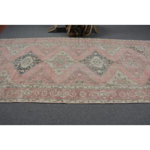 Alfombra de 4.7x13.1 pies, Alfombra Turca Vintage, Alfombra Roja con Diseño Floral - Product Image 3