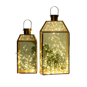 <b>Vintage</b> Metal <b>Glass</b> Lantern From India Decorative Hanging Candle Lantern With Intricate Design for Home and Outdoor Decor - Product Image 6