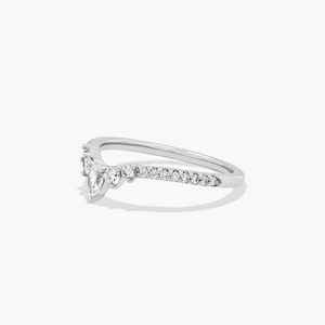 Elegante ANILLO DE PLATA 925 con curva de diamante de moissanita para mujer, joyería deslumbrante para compromiso, boda o regalo de aniversario - Product Image 2