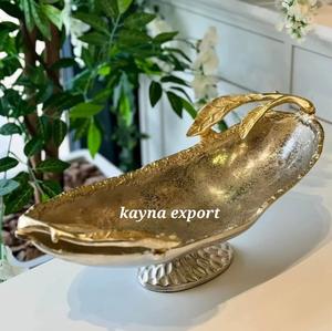 Bol en aluminium fait main poli moderne de luxe certifié CE support de fleurs de mariage écologique pour les décorations de fête - Product Image 4