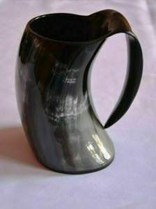 NODERN ALTA CALIDAD VIKING WINE HORN TAZA TANKHARD BEER BUFFALO Cuerno Taza Tallada Beber Cuerno Taza para Ocasión de Navidad - Product Image 5