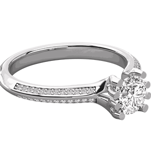Anillo Solitario con Diamante Redondo - Product Image 3
